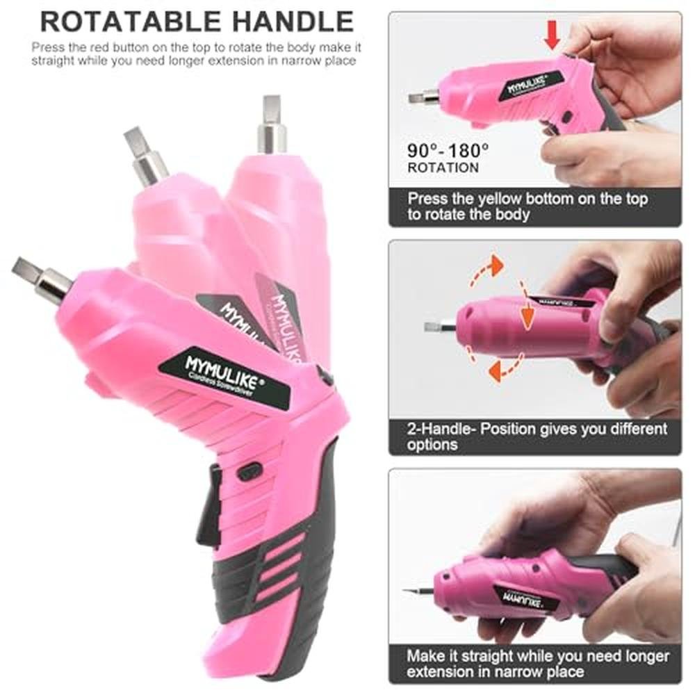 Screwdriver Electric: MYMULIKE Cordless 3.6V Rechargeable – Close-up Detail