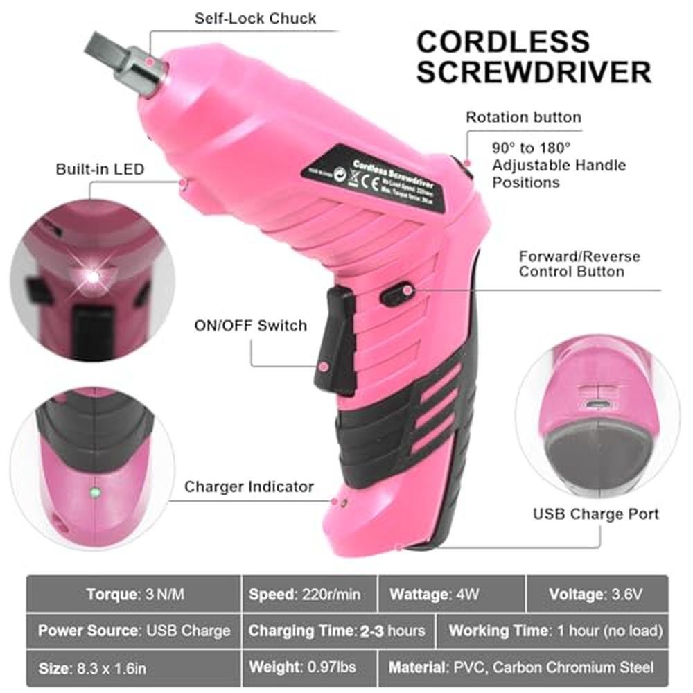 Screwdriver Electric: MYMULIKE Cordless 3.6V Rechargeable – In Use