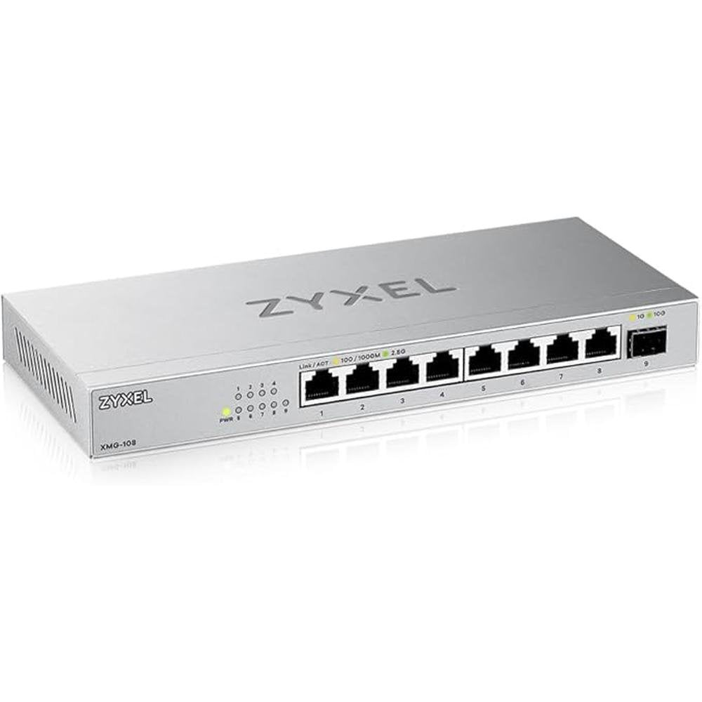 Zyxel 8-Port 2.5G Multi-Gig Unmanaged Switch – Front View