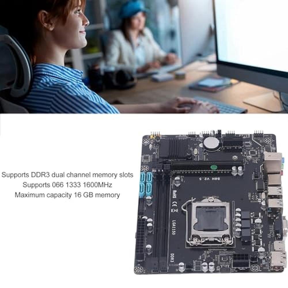 Motherboard SATA: GOWENIC B8H B85 1150 Pin Channel DDR3 – Close-up Detail