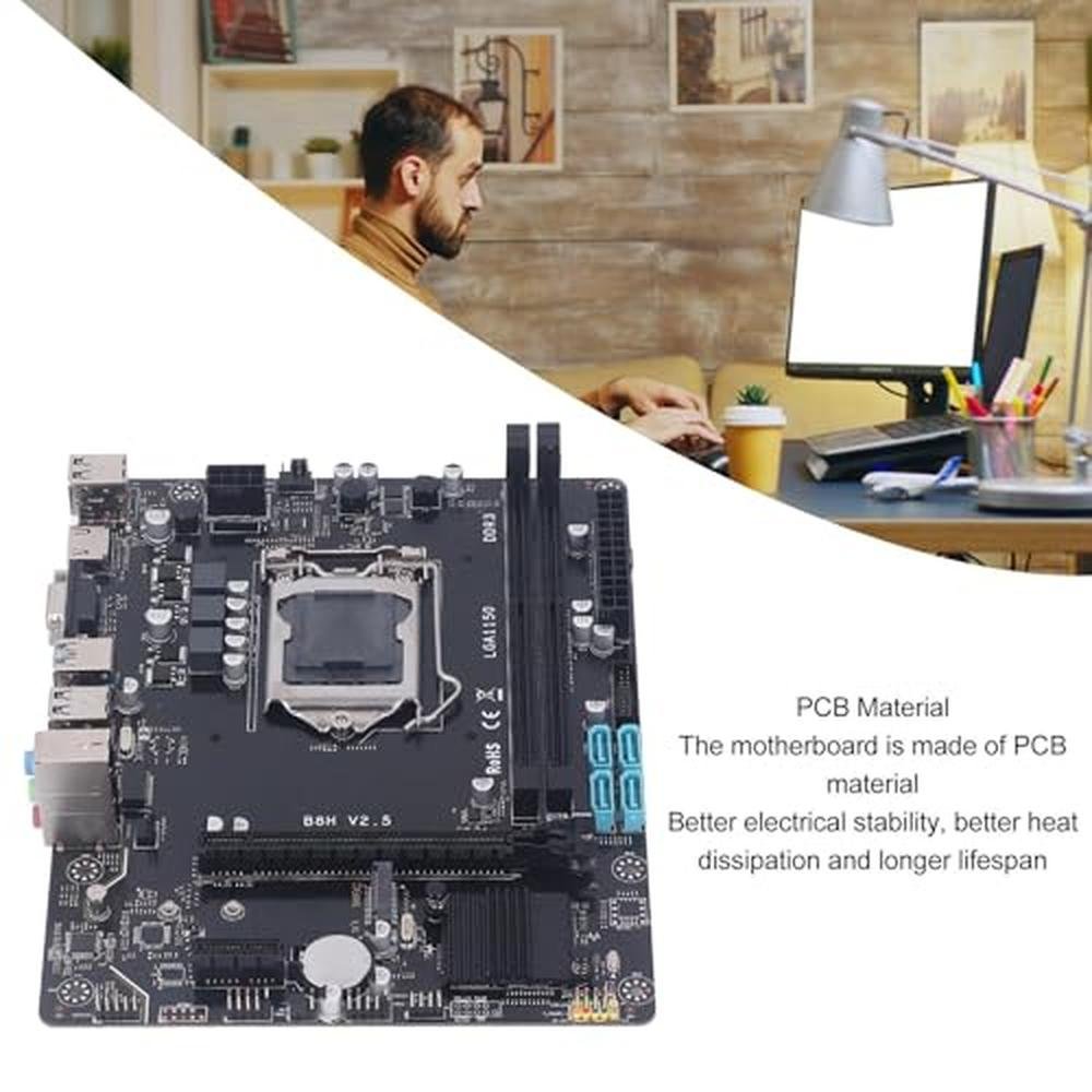 Motherboard SATA: GOWENIC B8H B85 1150 Pin Channel DDR3 – In Use
