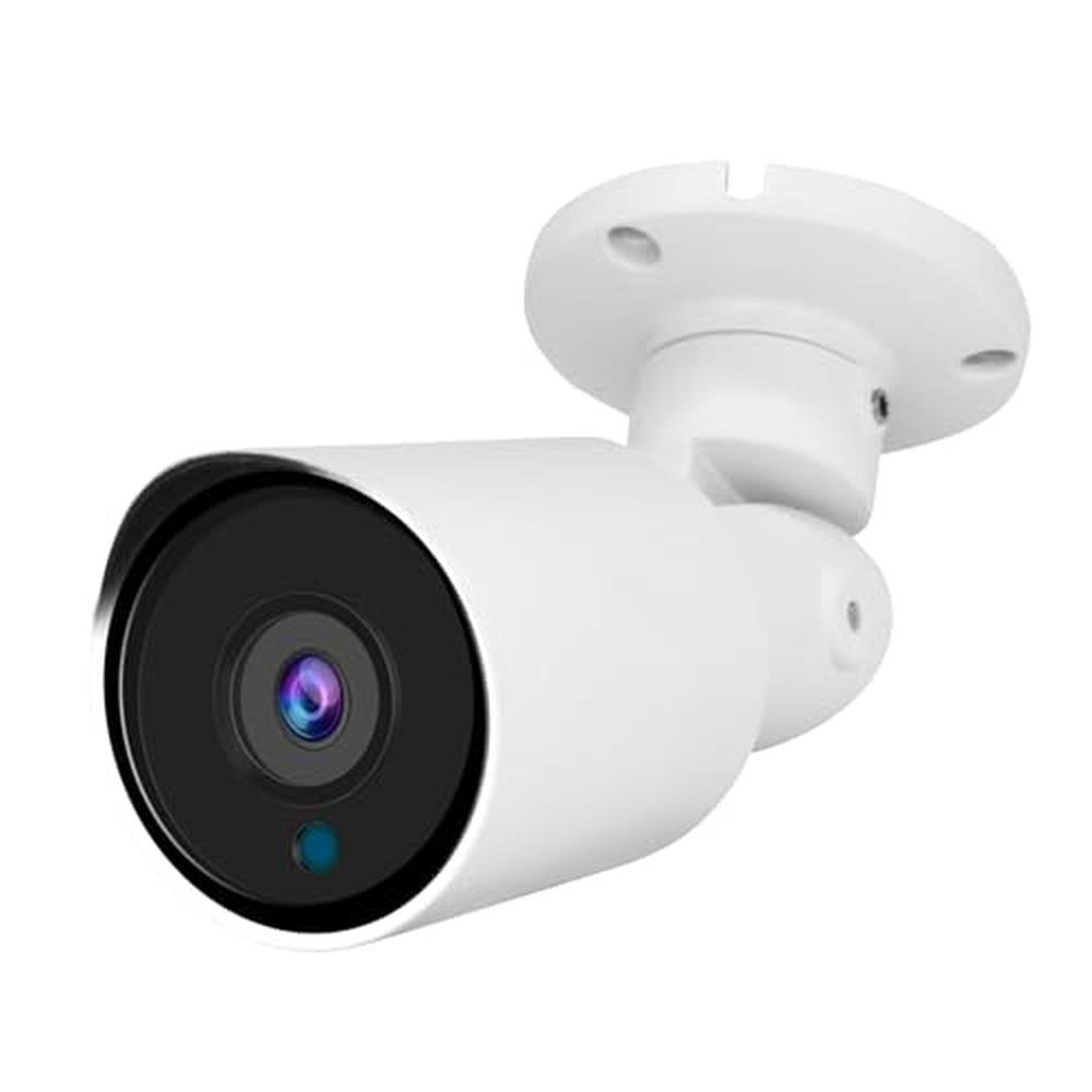 POE Camera: Tennoz 5MP POE IP Bullet Camera Outdoor H.265 – Front View