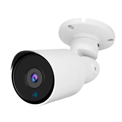 POE Camera: Tennoz 5MP POE IP Bullet Camera Outdoor H.265 – Front View