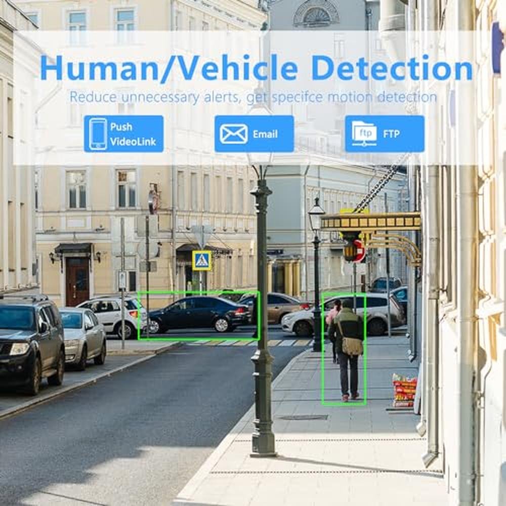 POE Camera: Tennoz 5MP POE IP Bullet Camera Outdoor H.265 – Close-up Detail