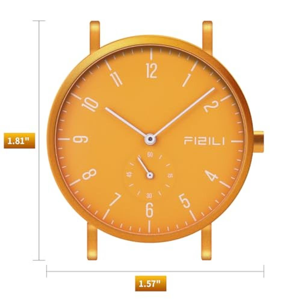 Men Watch: FIZILI Ultra-Thin Minimalist Waterproof Fashion – Close-up Detail