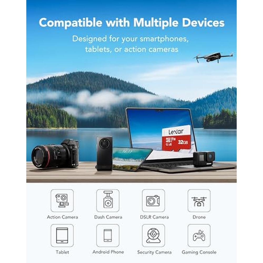 Lexar Series: Lexar E-Series 32GB Micro SD Card 5 Pack – Packaging