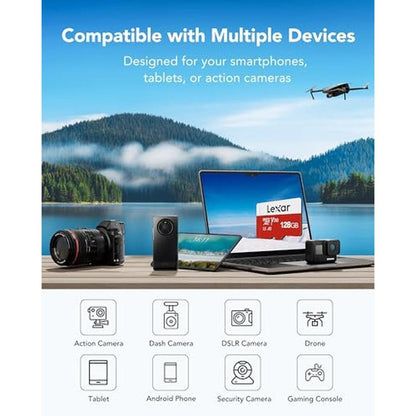 Lexar Series: Lexar E-Series 128GB Micro SD Card 5 Pack – In Use