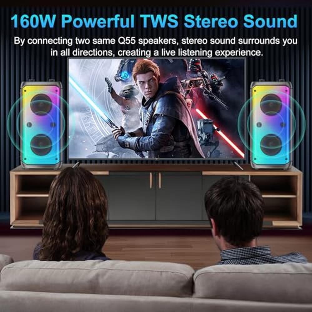 Tamproad Bluetooth Speaker: 80W Peak Wireless TWS Portable – Close-up Detail