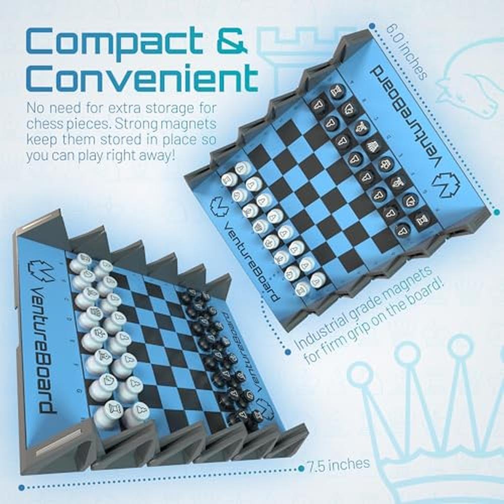 Board Chess: New Ventureboard 6 Inches Magnetic Unique – Side View