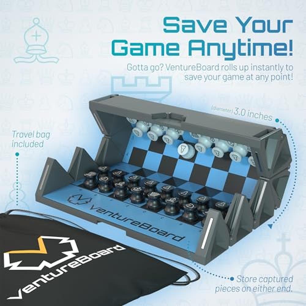 Board Chess: New Ventureboard 6 Inches Magnetic Unique – Close-up Detail