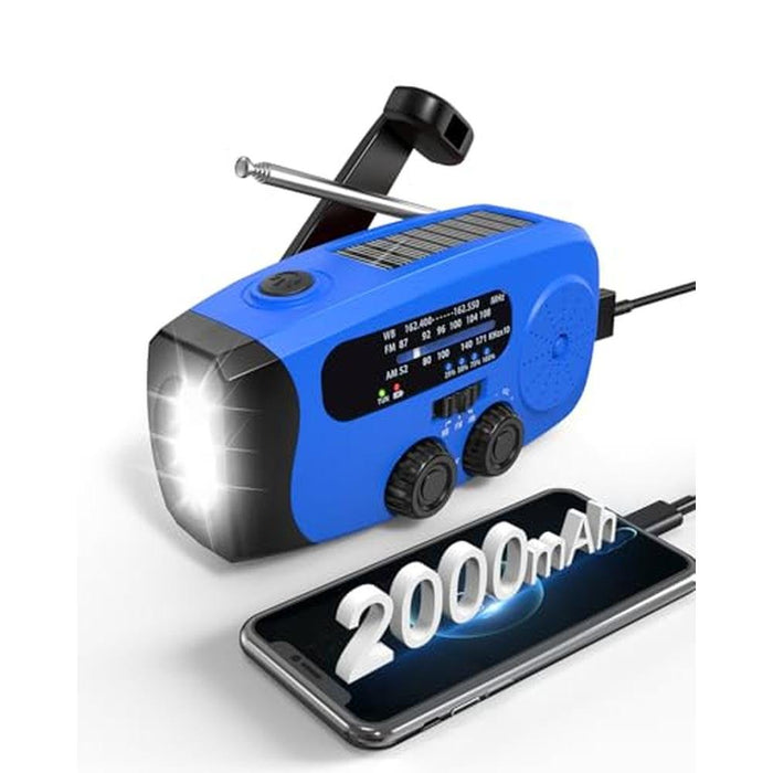 Emergency Hand Crank Radio: Emgykit MD-086 2000mAh/7400mWh – Front View