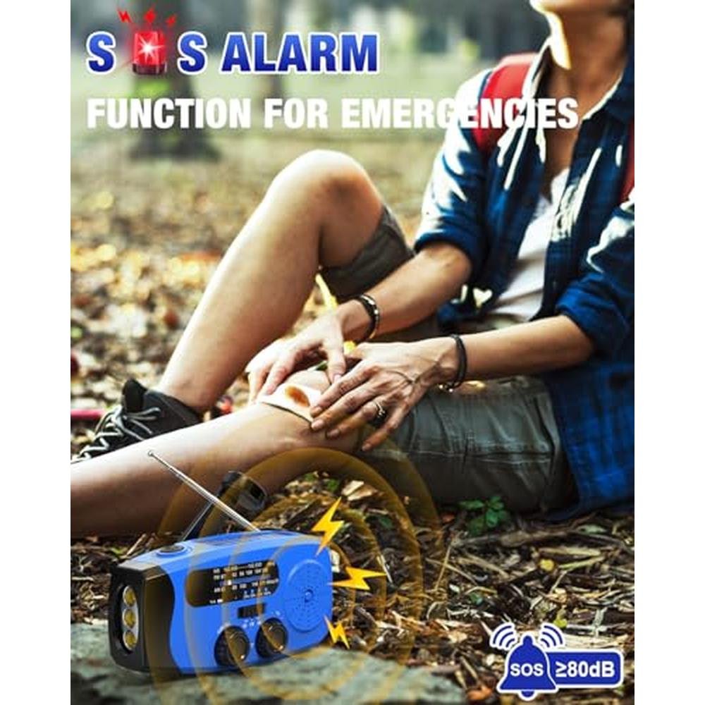 Emergency Hand Crank Radio: Emgykit MD-086 2000mAh/7400mWh – Close-up Detail