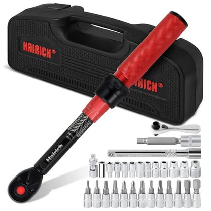 Torque Wrench: Hairich 1/4-Inch Drive Torque Wrench Set – Front View