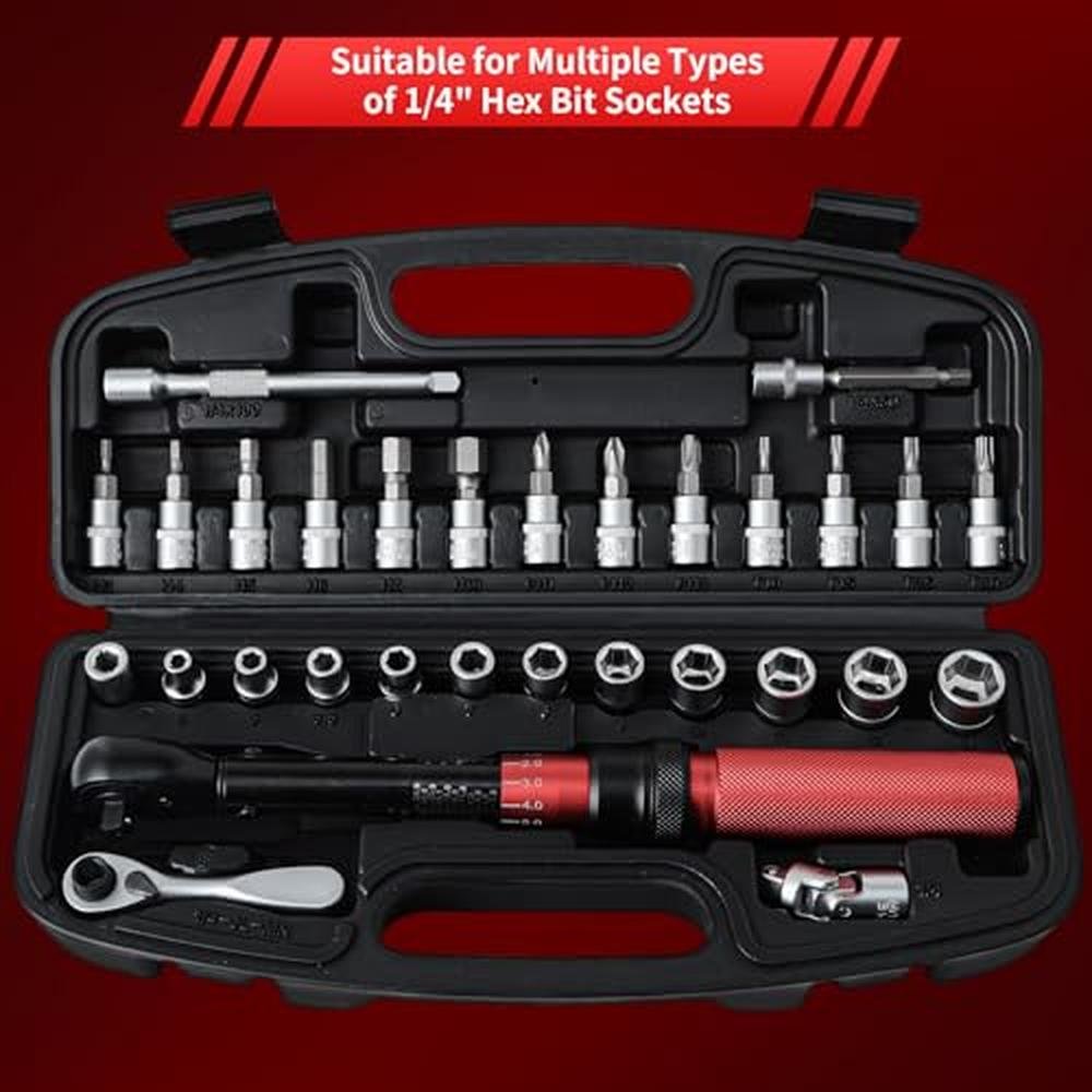 Torque Wrench: Hairich 1/4-Inch Drive Torque Wrench Set – Side View