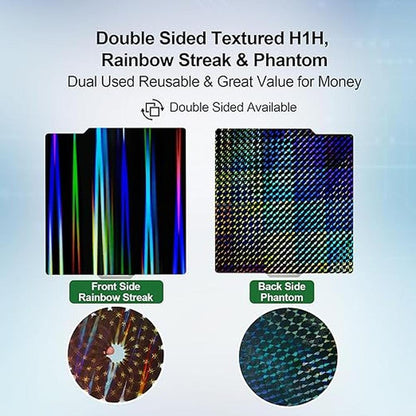 H1H Plate: IdeaFormer Textured H1H Build Plate for Bambu – Close-up Detail
