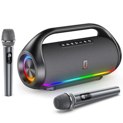 Portable Speaker: HWWR Bluetooth Speaker with 2 Wireless – Front View