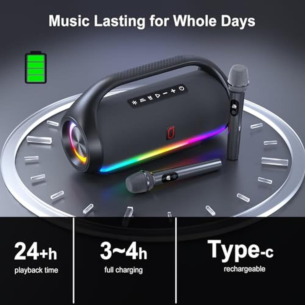 Portable Speaker: HWWR Bluetooth Speaker with 2 Wireless – In Use