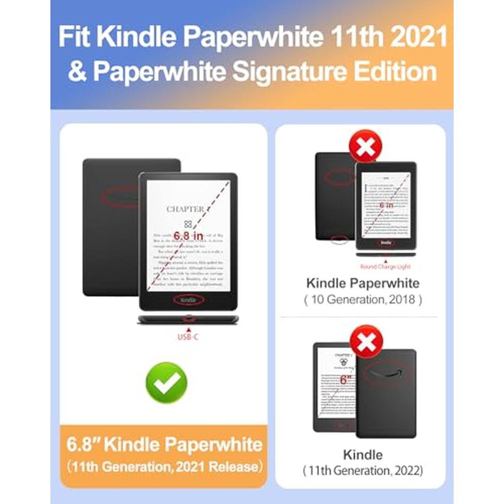 Paperwhite Case: Kindle Paperwhite 11th Generation 6.8 Inch – Side View