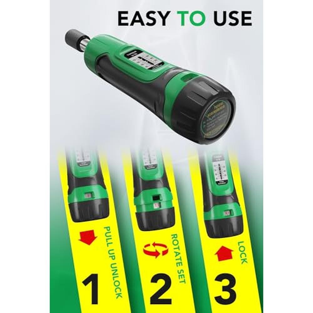 Torque Screwdriver: LLAVETOR 1/4 Drive Screwdriver Torque – Close-up Detail