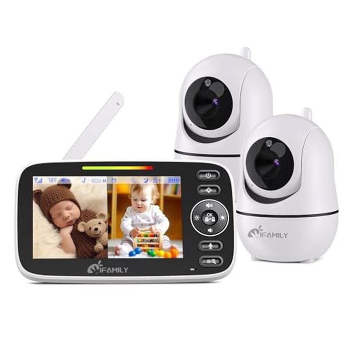 Baby Monitor: iFamily Split Screen Baby Monitor with 2 – Front View