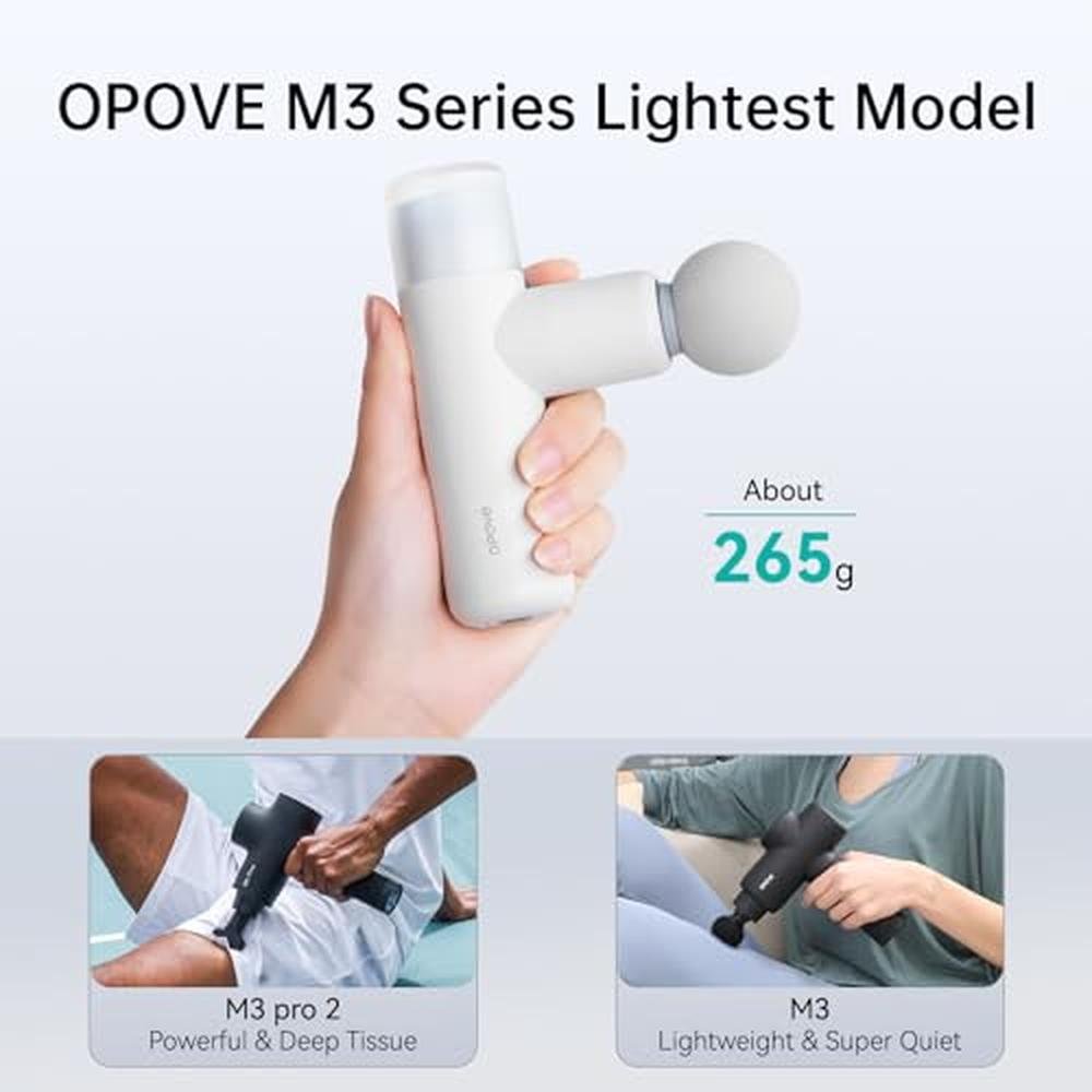 Massage Gun: Opove M3 Mini 7mm Amplitude 4 Vibration Levels – Side View