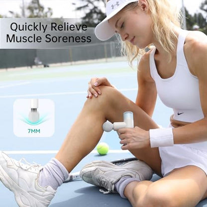 Massage Gun: Opove M3 Mini 7mm Amplitude 4 Vibration Levels – Close-up Detail