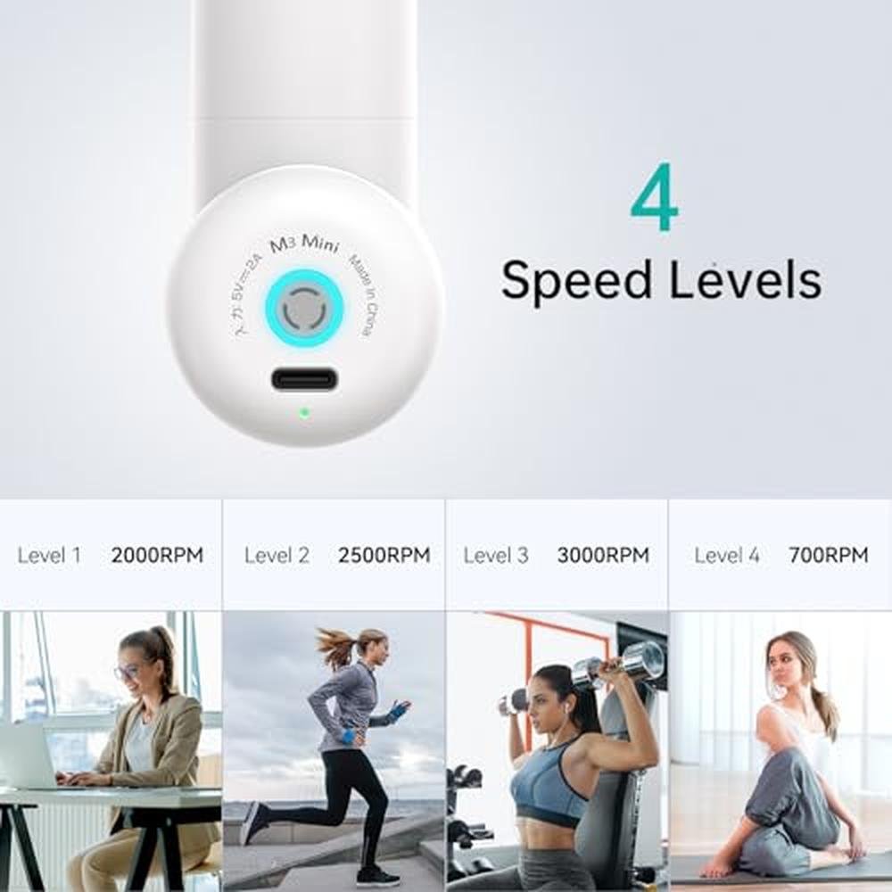 Massage Gun: Opove M3 Mini 7mm Amplitude 4 Vibration Levels – Packaging