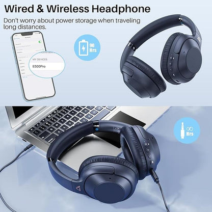 Bluetooth 5.2 Hybrid Active Noise Cancelling Headphones for – Side View