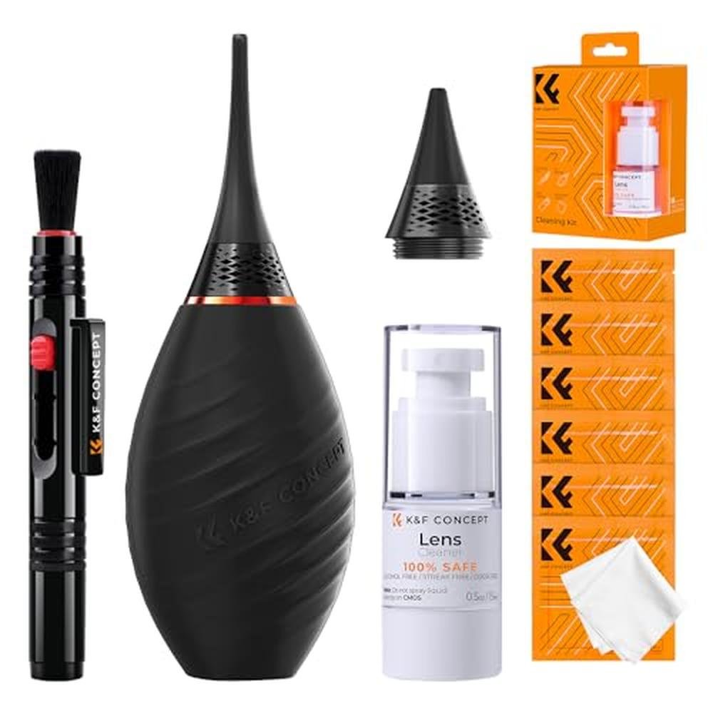 Camera Lens Cleaning Kit: K&F CONCEPT 10-in-1 Advanced – Front View