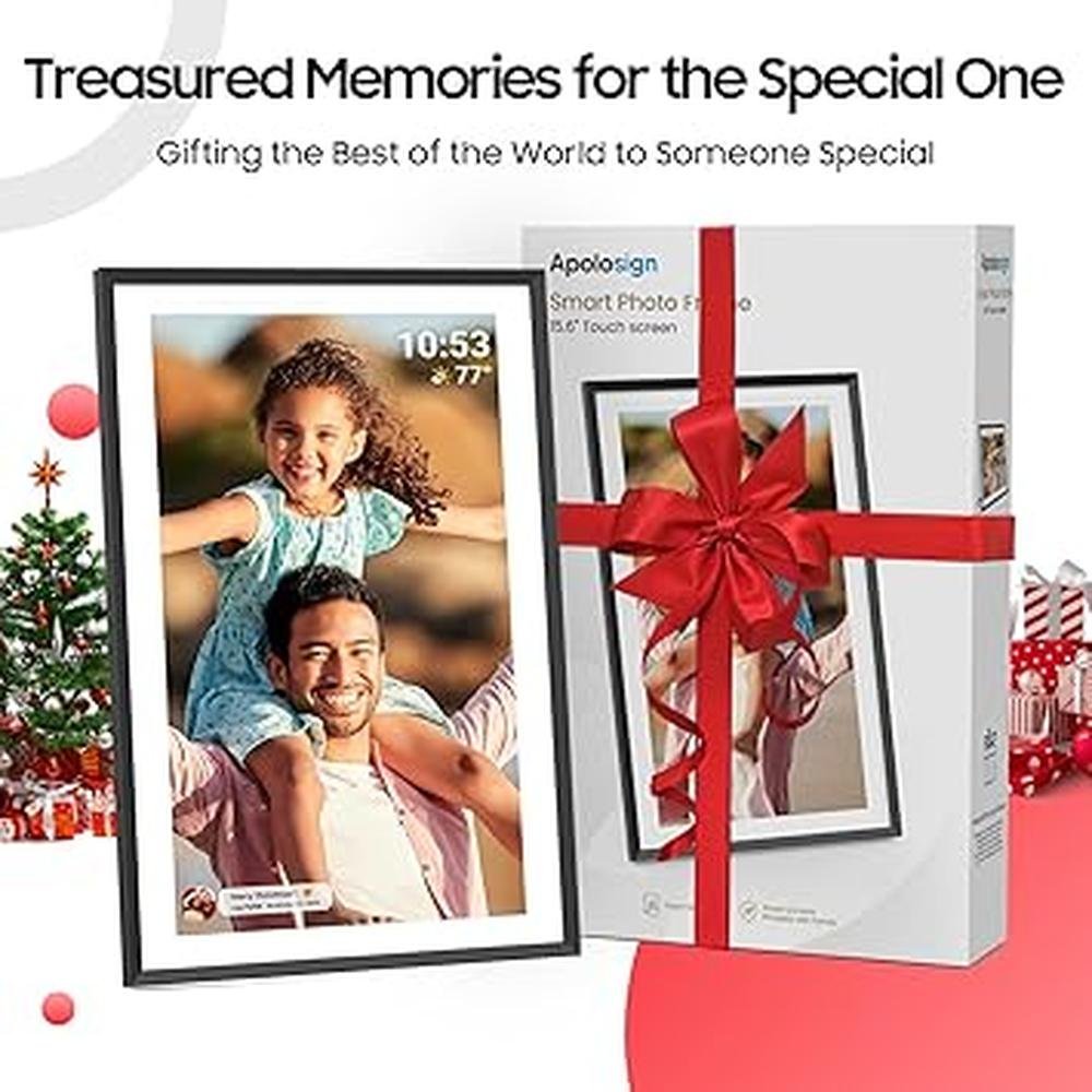 Digital Frame: ApoloSign 15.6 Inch WiFi Digital Photo Frame – In Use
