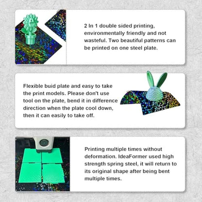PEF PEY: IdeaFormer-3D Rainbow Confetti Build Plate for – Packaging