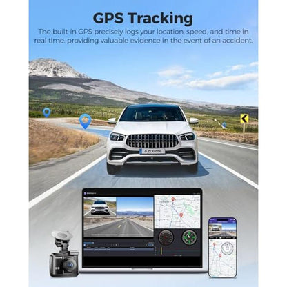 AZDOME 4K Dash Cam Front and Rear – In Use