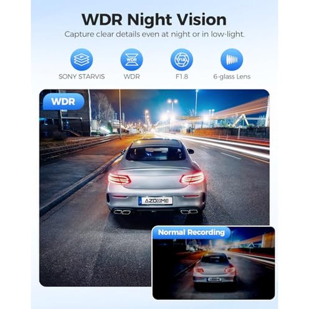 AZDOME 4K Dash Cam Front and Rear – Packaging