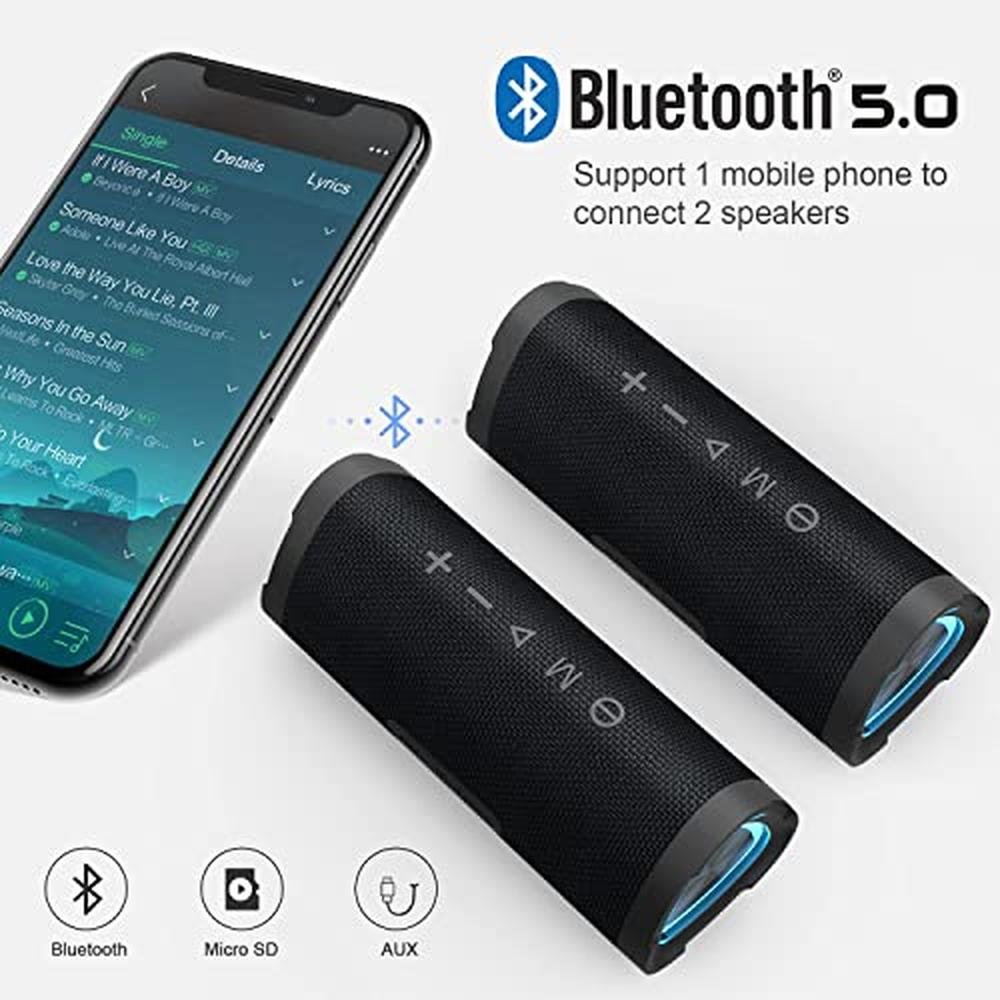 Vanzon V40 Portable Wireless Speaker – Close-up Detail