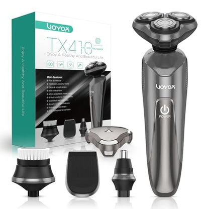 VOYOR Electric Razor for Men: TX410 Cordless Shaver – Front View