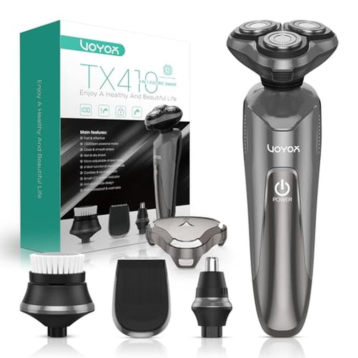 VOYOR Electric Razor for Men: TX410 Cordless Shaver – Front View