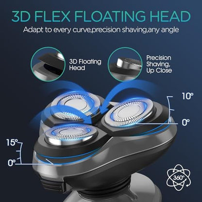 VOYOR Electric Razor for Men: TX410 Cordless Shaver – Close-up Detail