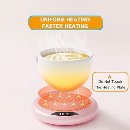 Warmer Coffee: Luckyalc Coffee Mug Warmer for Desk – In Use