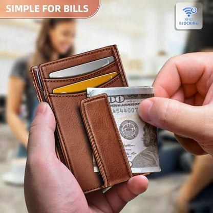 BULLIANT Magnetic Closure Slim Wallet-Genuine Leather Front – Packaging