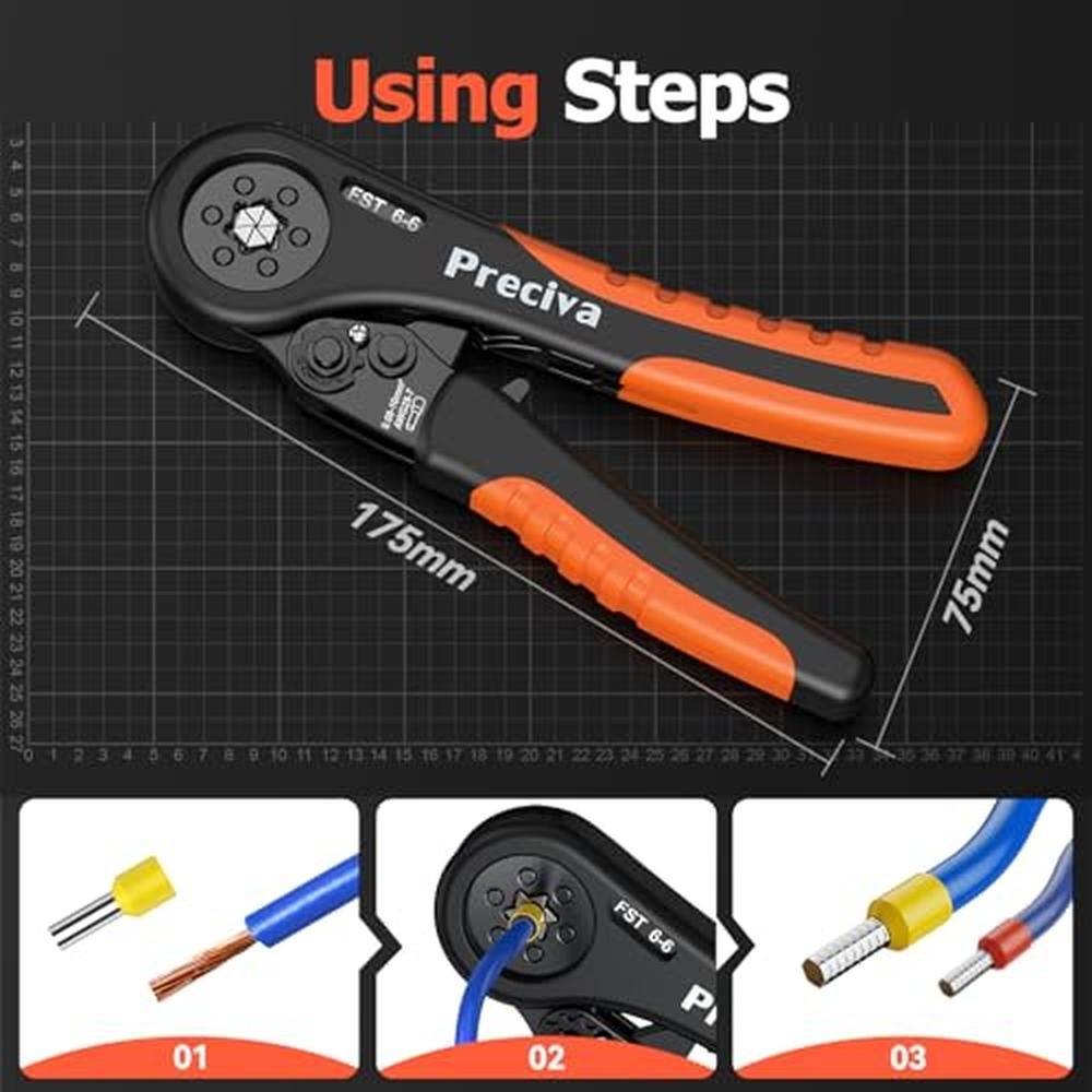 Crimping Tool: Preciva Hexagonal Ferrule Crimping Tool AWG – In Use