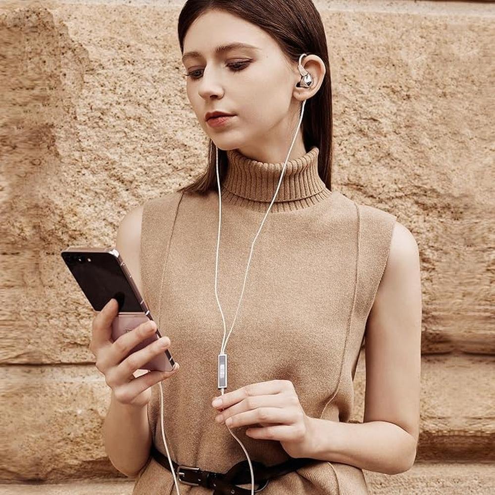 NHB15 USB C Earphones in-Ear Earbuds with DAC True Lossless – Side View