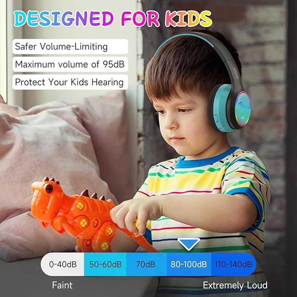 IFECCO Wireless Kids Boys Headphones with Microphone – In Use
