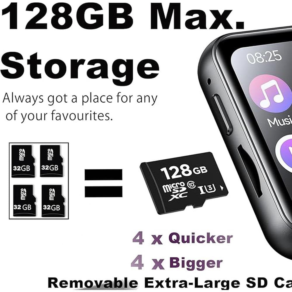 Player MP3: Premium High-End MP3 Player with 128GB TF Card – In Use