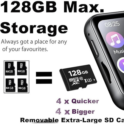 Player MP3: Premium High-End MP3 Player with 128GB TF Card – In Use