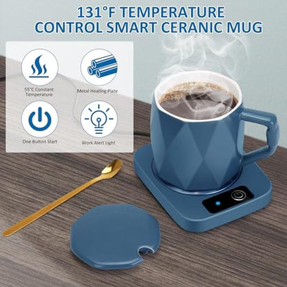 Coffee Warmer: AZFUNN Desk Coffee Mug Warmer with Ceramic – Side View