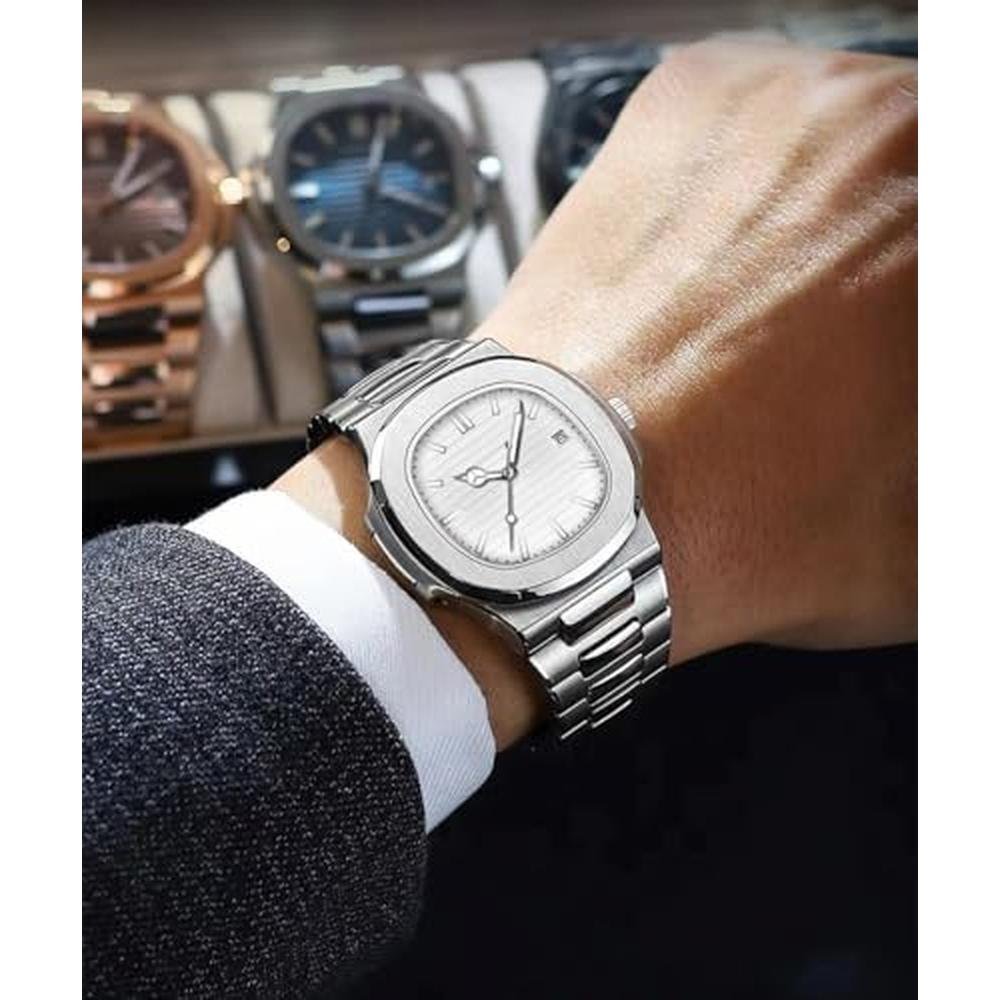 Men Quartz: Premium Quartz Movement Watch – Side View
