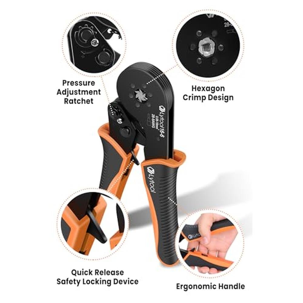 Crimper Lytool: Lytool Ferrule Crimping Tool Kit Hexagonal – Side View