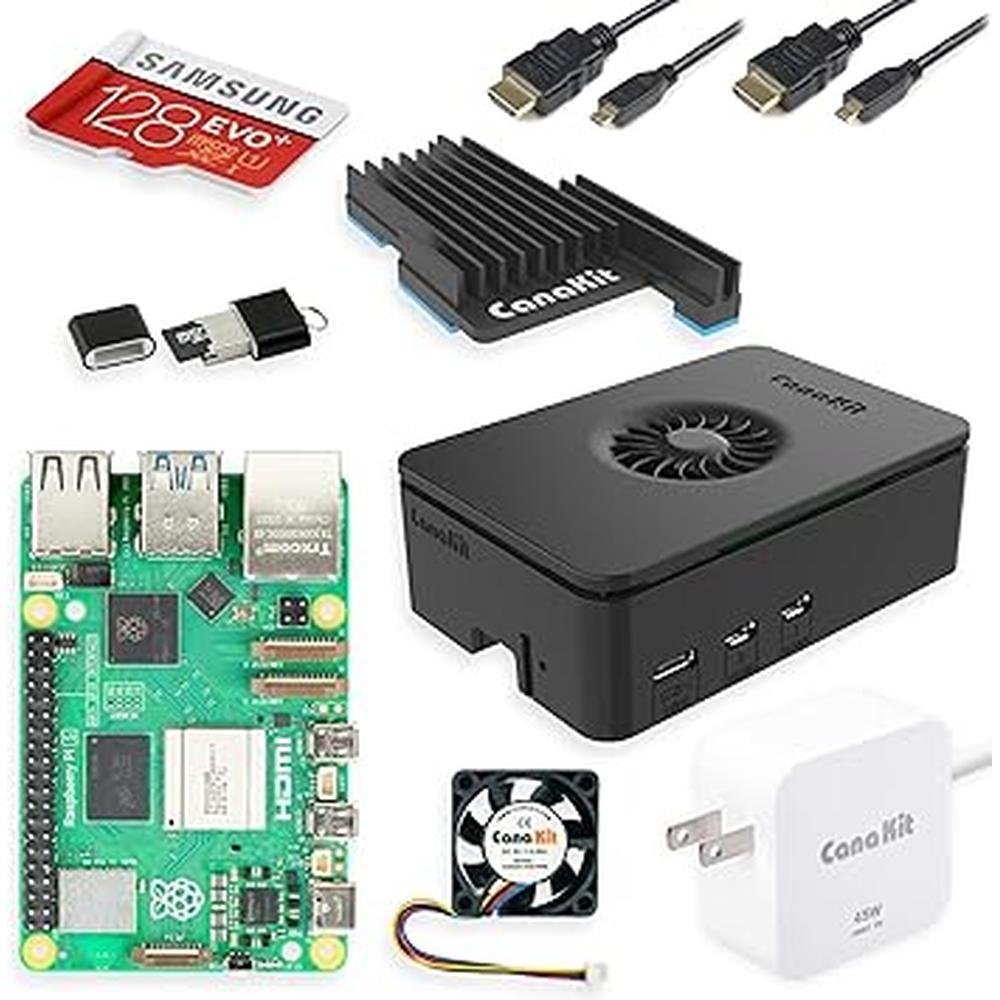 CanaKit Raspberry Pi 5 Starter Kit Pro – Front View