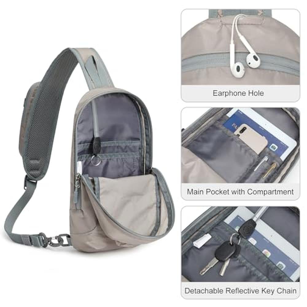 G4Free Sling Bag: Premium RFID Blocking Crossbody Backpack – Close-up Detail