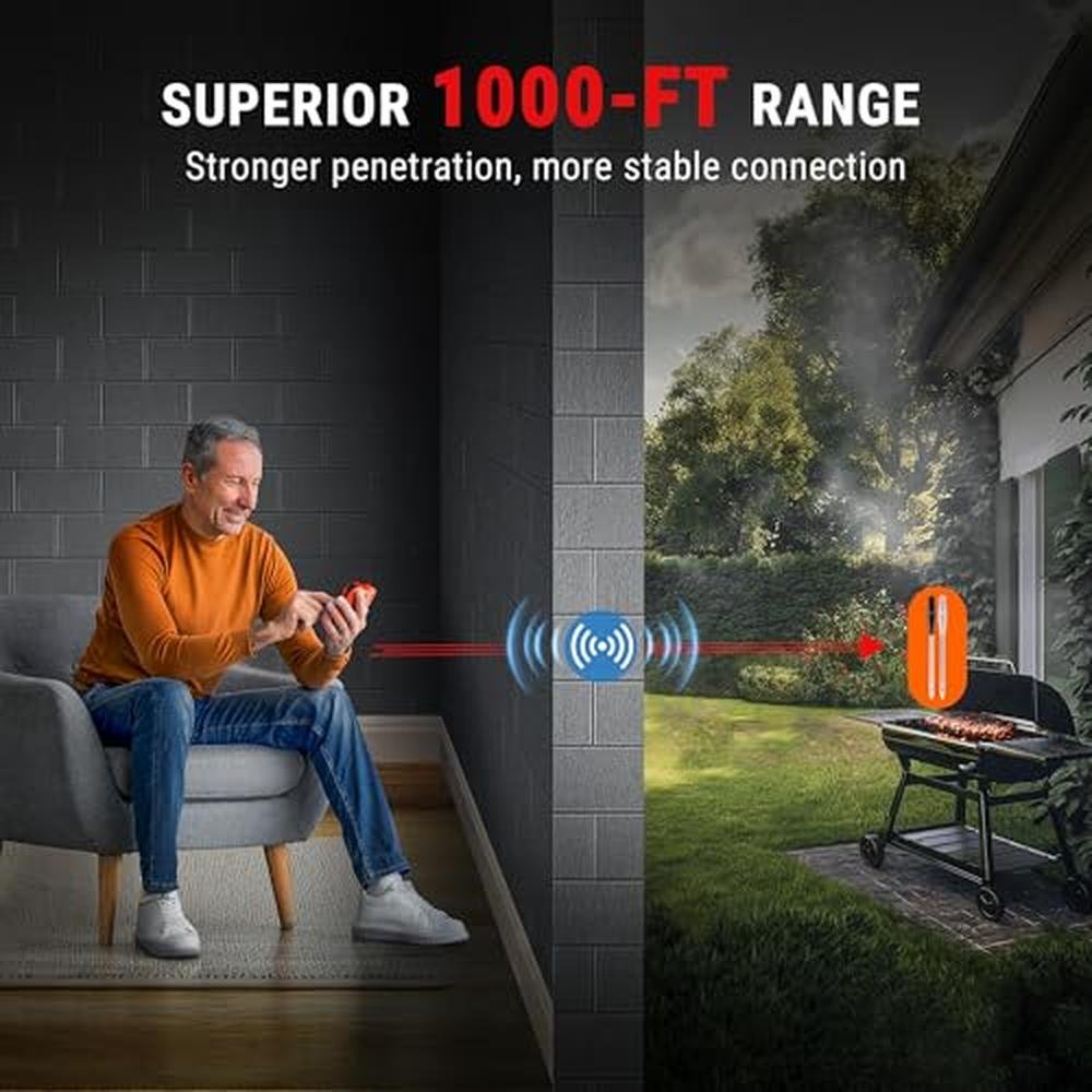 Thermometer Thermopro: ThermoPro TempSpike 1000FT Wireless – Side View